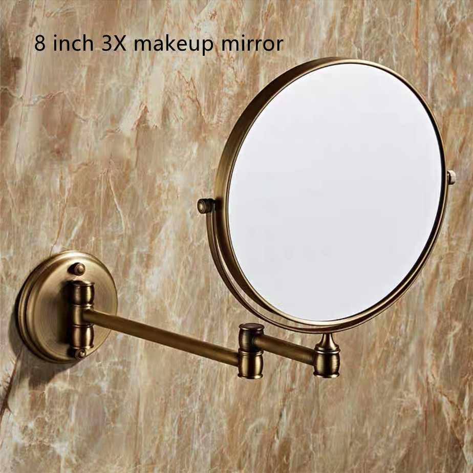 Rattan Mirror Round - Black/Gold Brass Bathroom Mirror Wall Hanging