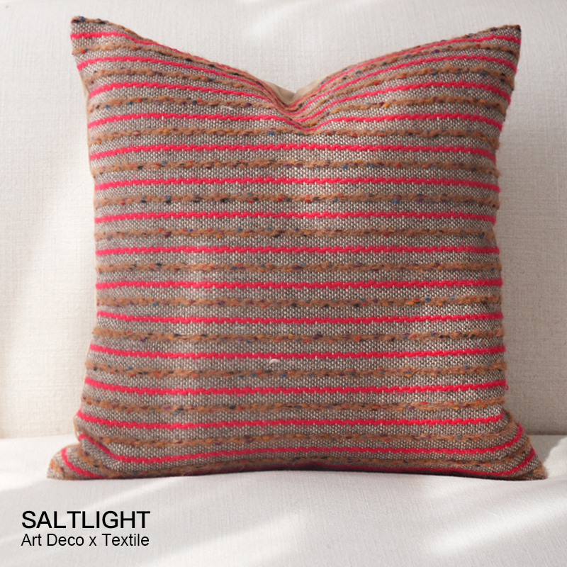 Textured Throw Natural - Natural Weave Textured Wool Linen Blend