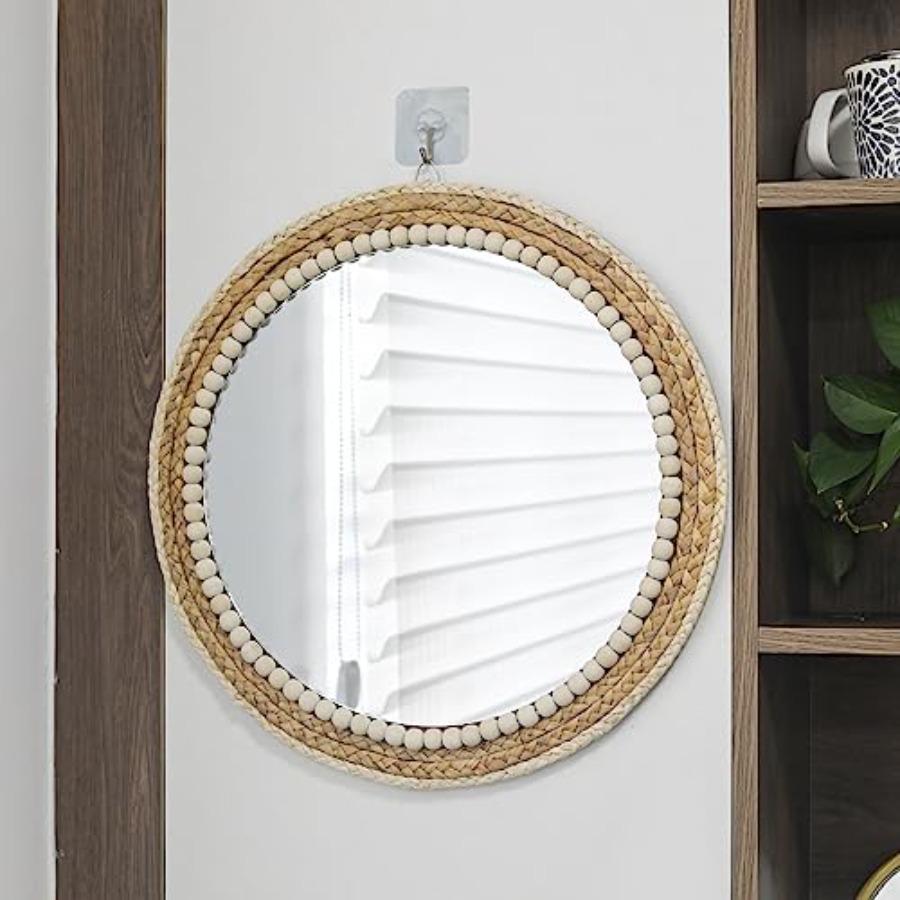 Boho Round Hanging Wall Mirror - Rattan Mirror Round 리뷰 및 가격