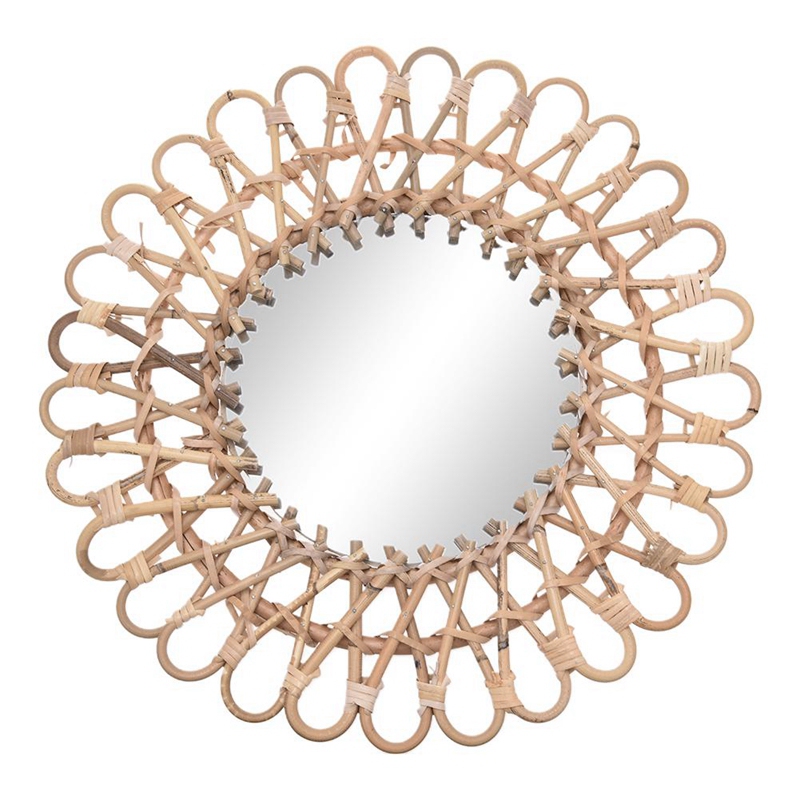 40Cm Nordic Wicker Wall-Mounte - Rattan Mirror Round 리뷰 및 가격