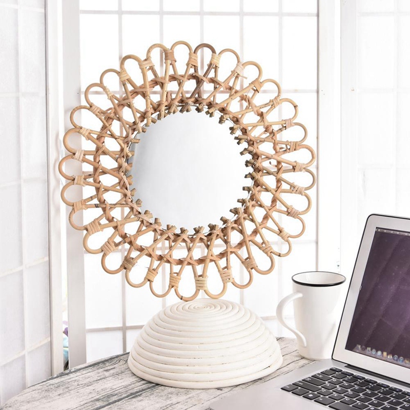 40Cm Nordic Wicker Wall-Mounte - Rattan Mirror Round 리뷰 및 가격