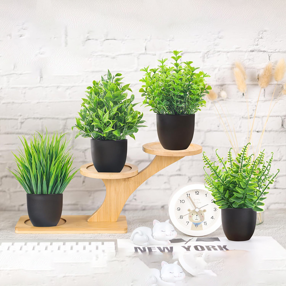 4 Packs Fake Plants Artificial - Interior Design Office 리뷰 및 가격