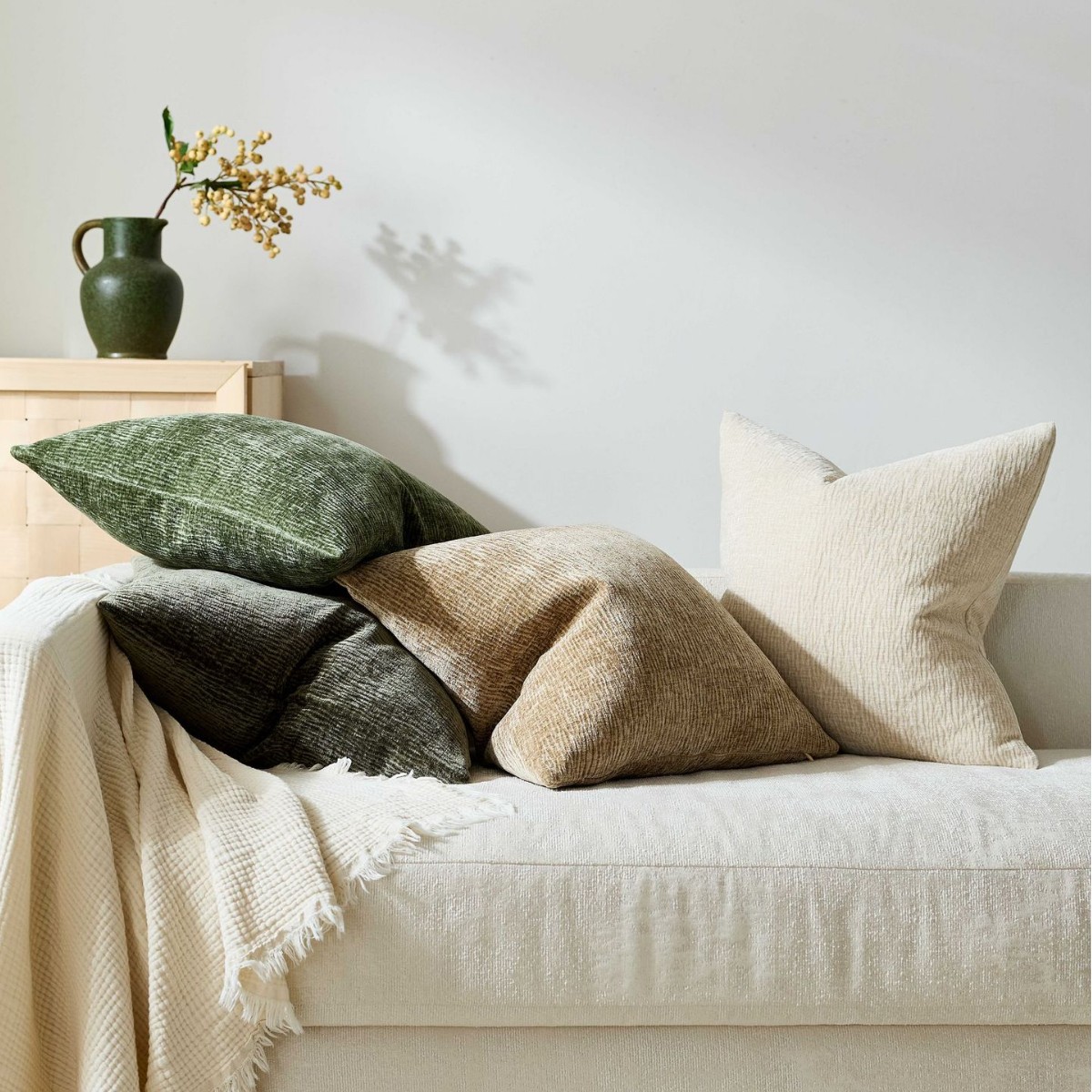 Textured Pleated Chenille Thro - Textured Throw Natural 리뷰 및 가격