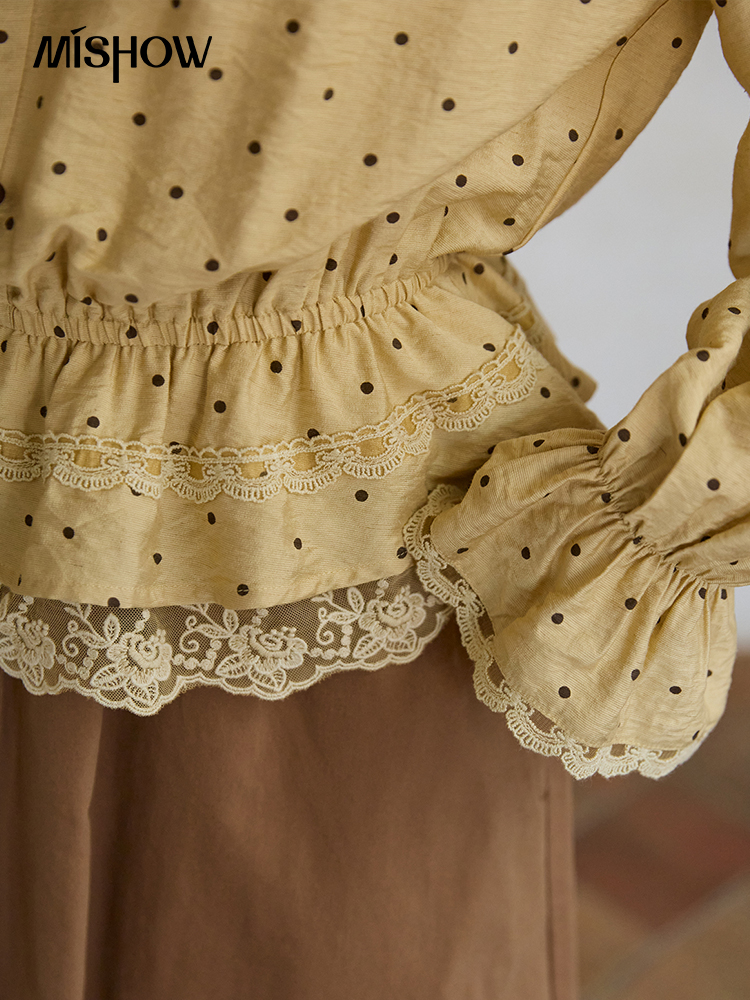 MISHOW Autumn Yellow Polka Dot - Linen Roller Blind 리뷰 및 가격