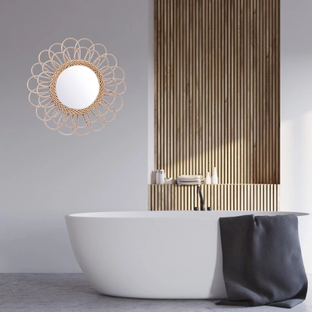 Rattan Mirror Innovative Home  - Rattan Mirror Round 리뷰 및 가격