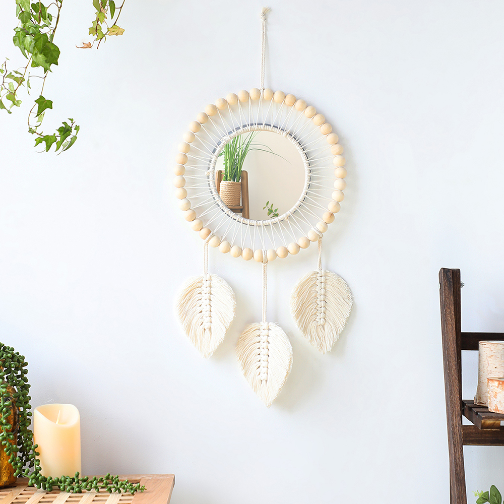 Boho Macrame Round Mirror Deco - Rattan Mirror Round 리뷰 및 가격