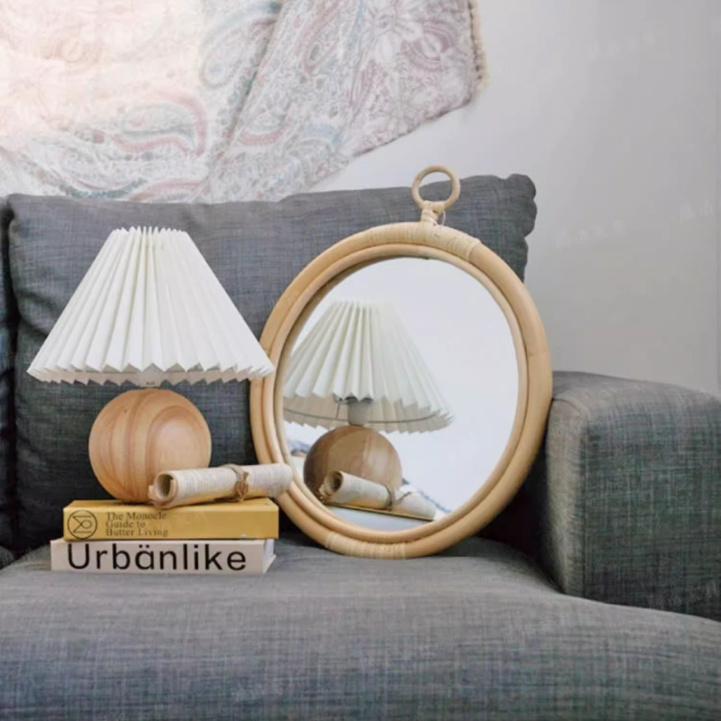 ‌Boho Rattan Wall Mirror Handw - Rattan Mirror Round 리뷰 및 가격