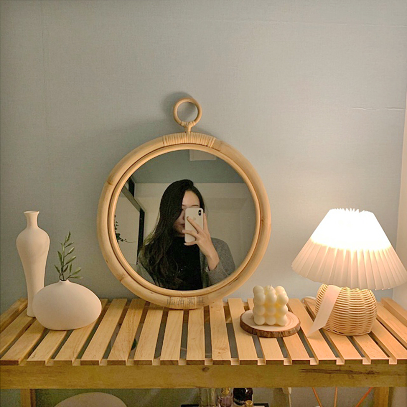 ‌Boho Rattan Wall Mirror Handw - Rattan Mirror Round 리뷰 및 가격