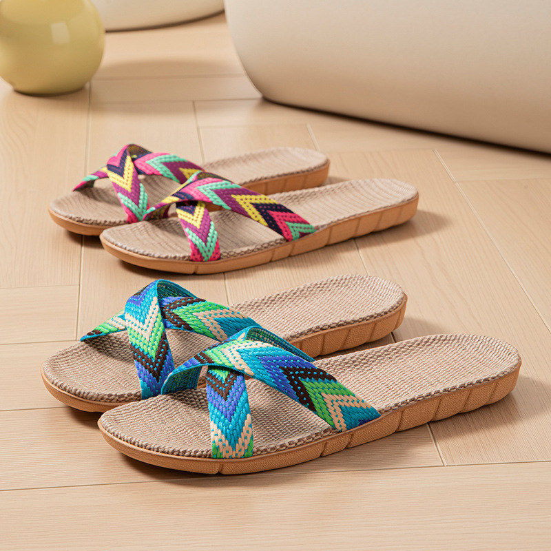 Hemp Women's Slippers Home Sum - Linen Roller Blind 리뷰 및 가격