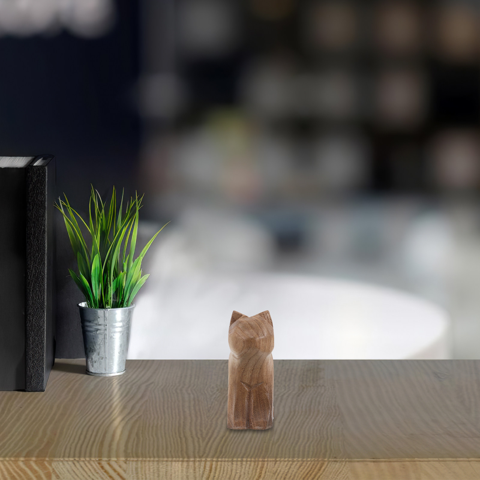 Wooden Cat Sculpture Handmade  - Interior Design Living Room Ideas 리뷰 및 가격