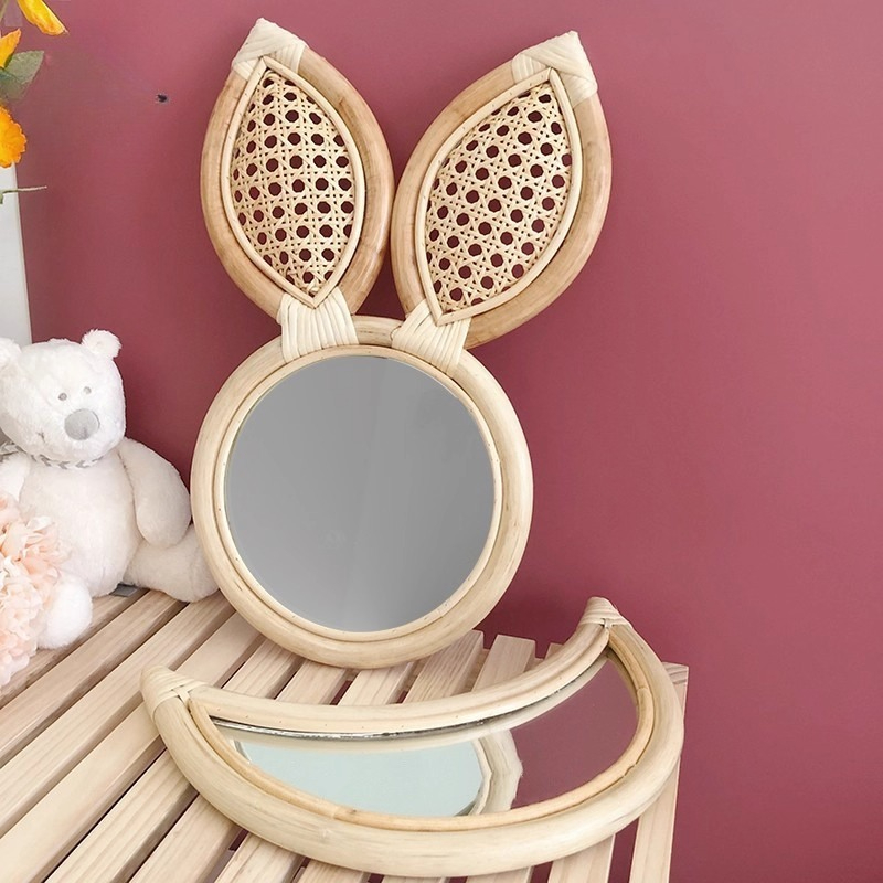‌Boho Rattan Mirror, Natural W - Rattan Mirror Round 리뷰 및 가격