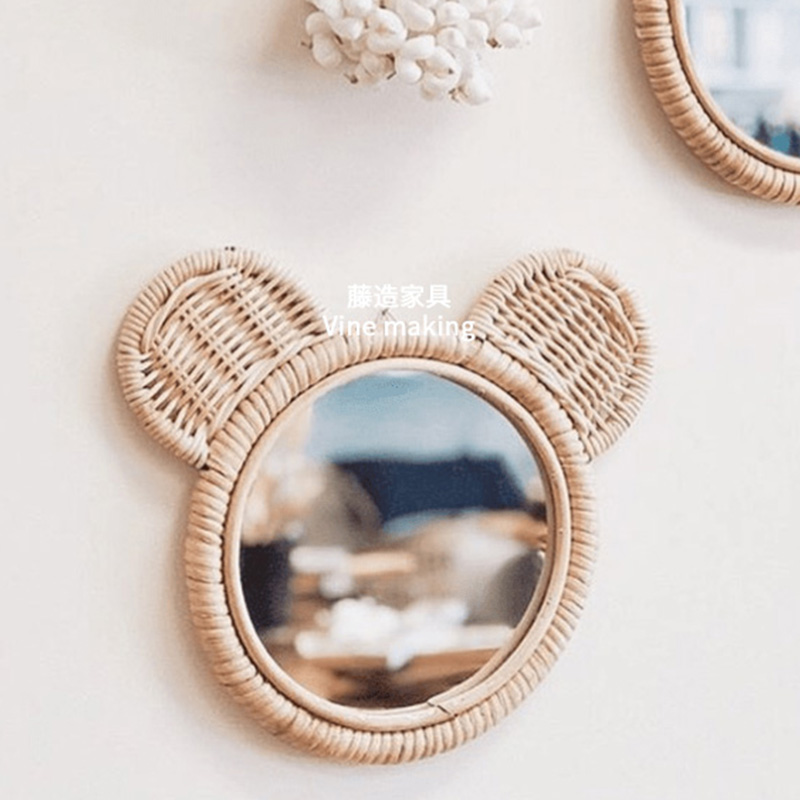 ‌Boho Rattan Mirror, Natural W - Rattan Mirror Round 리뷰 및 가격