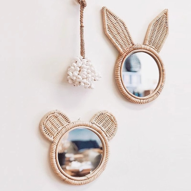 ‌Boho Rattan Mirror, Natural W - Rattan Mirror Round 리뷰 및 가격