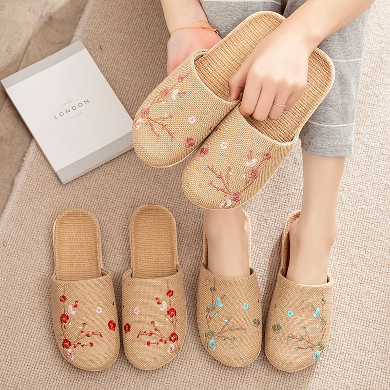 Linen Slippers Female Summer M - Linen Roller Blind 리뷰 및 가격