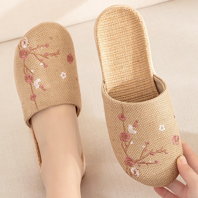 Linen Slippers Female Summer M - Linen Roller Blind 리뷰 및 가격