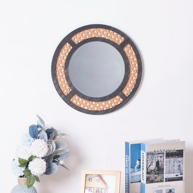 Creative Decorative Mirror Han - Rattan Mirror Round 리뷰 및 가격