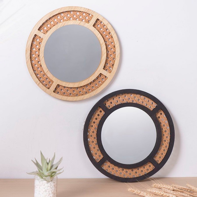 Creative Decorative Mirror Han - Rattan Mirror Round 리뷰 및 가격