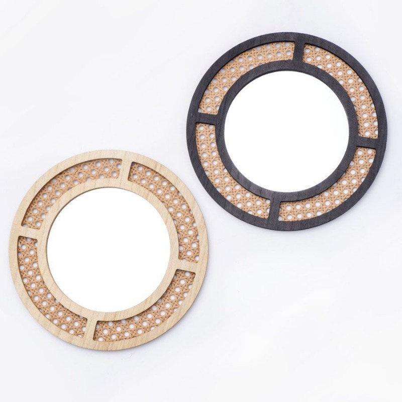 Creative Decorative Mirror Han - Rattan Mirror Round 리뷰 및 가격
