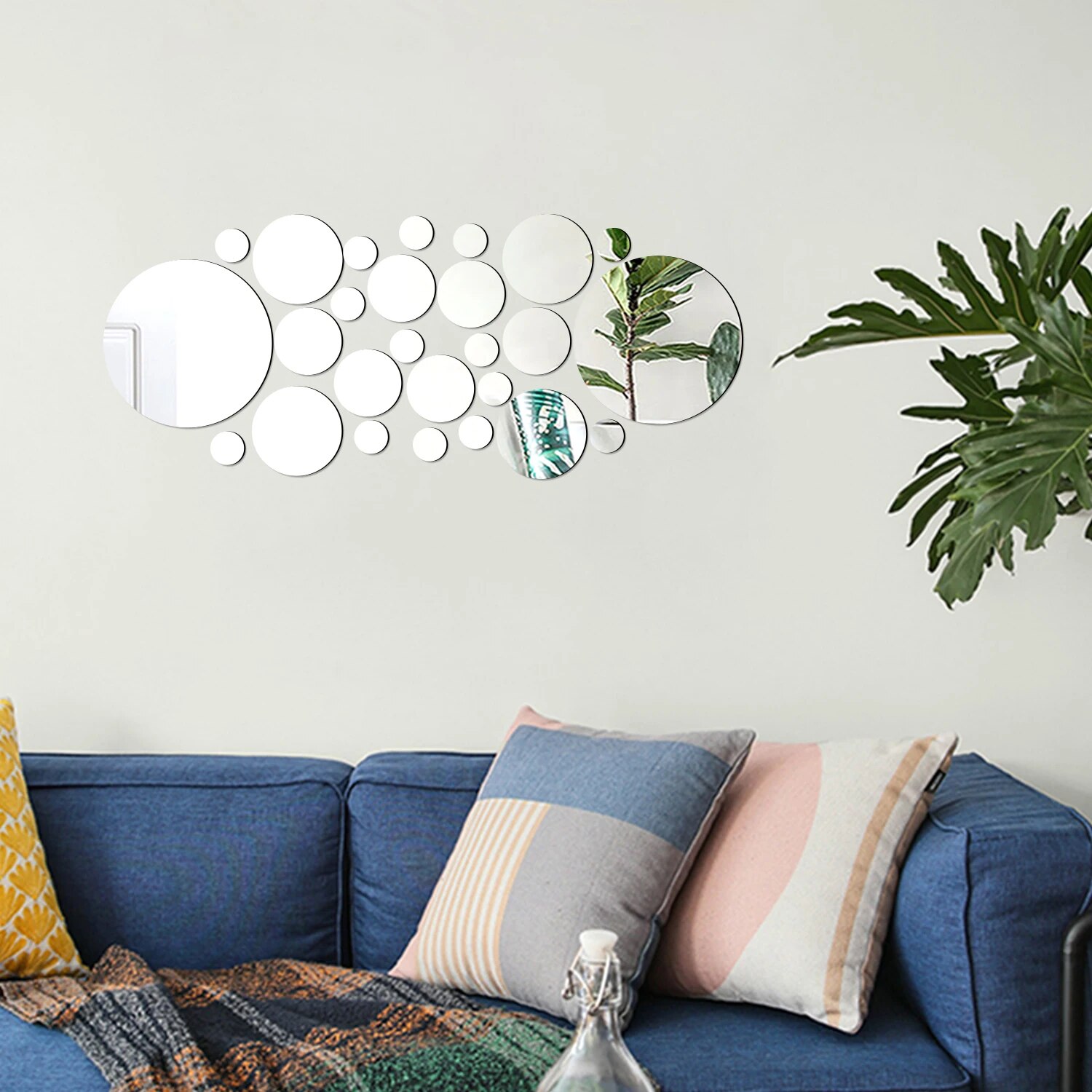 26PCS Geometric Circular Cryst - Rattan Mirror Round 리뷰 및 가격