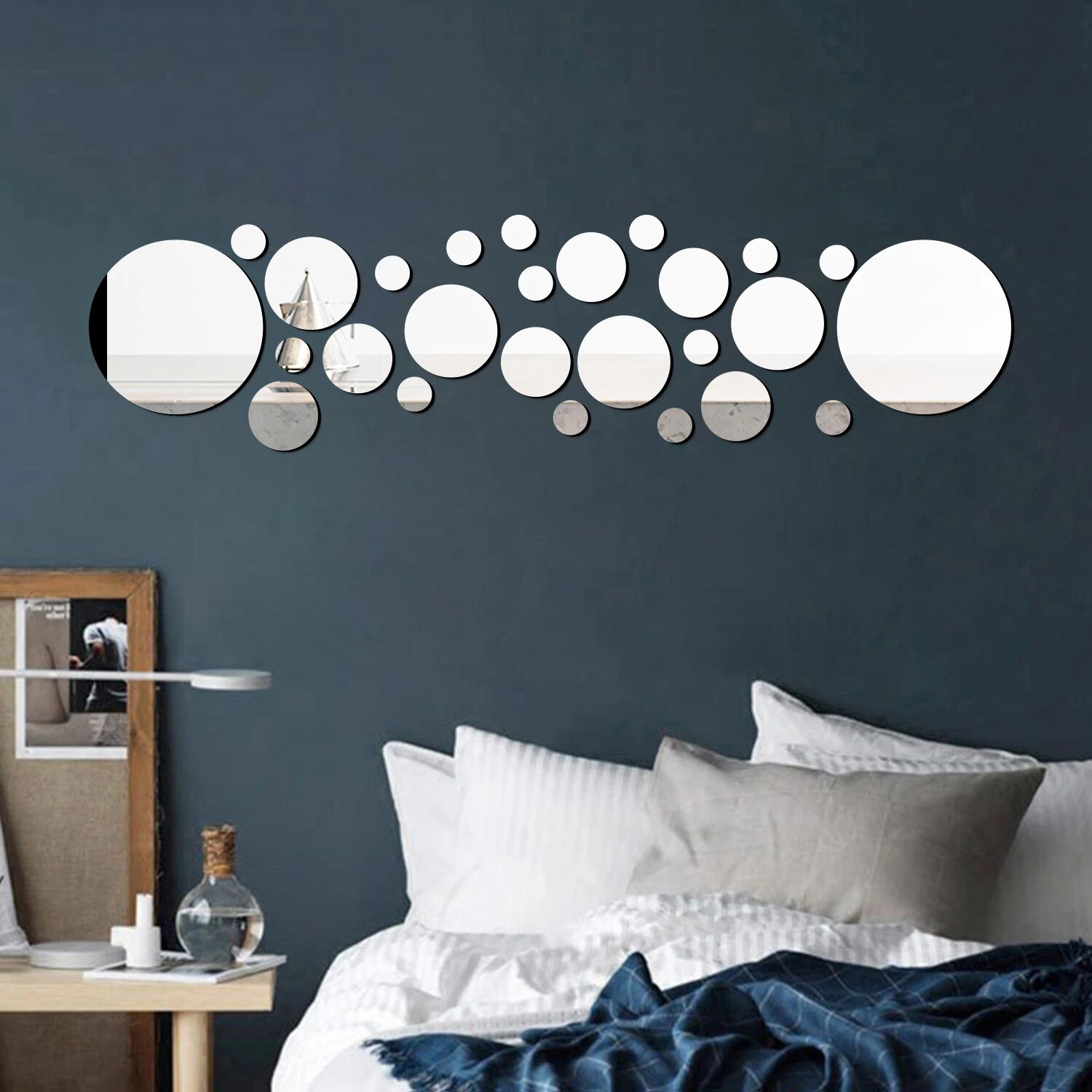 26PCS Geometric Circular Cryst - Rattan Mirror Round 리뷰 및 가격