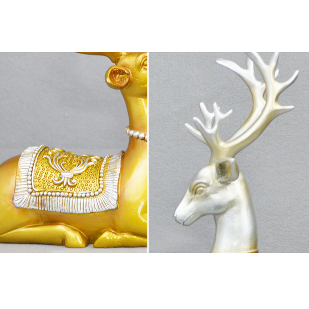 1Pair Blue Elk Resin Crafts Un - Interior Design Living Room Ideas 리뷰 및 가격
