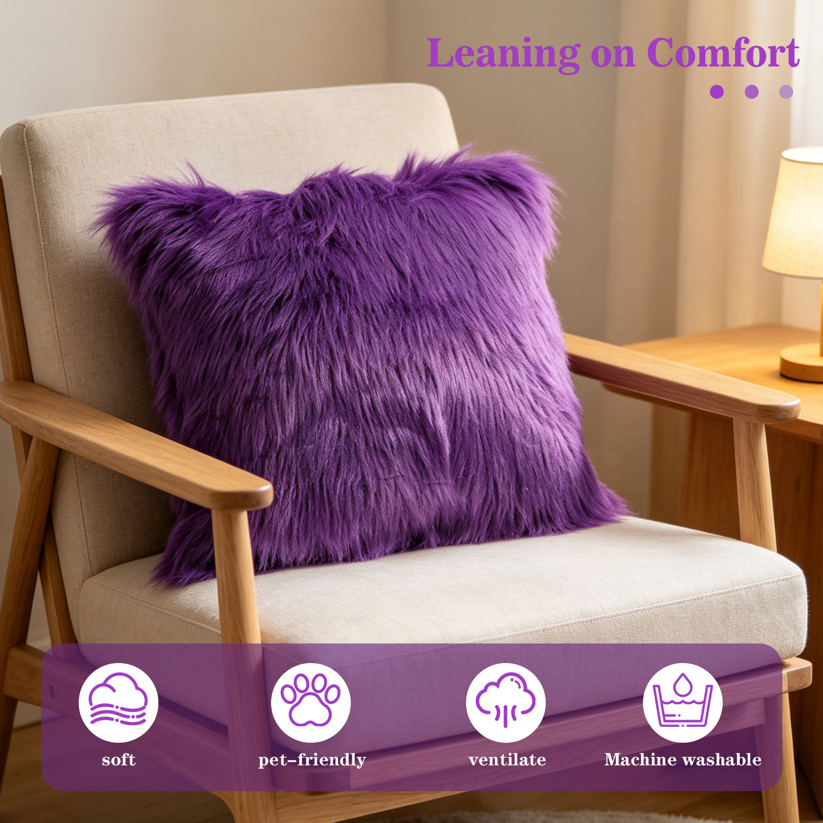 1Pcs 45x45cm Natural Feel Wool - Textured Throw Natural 리뷰 및 가격