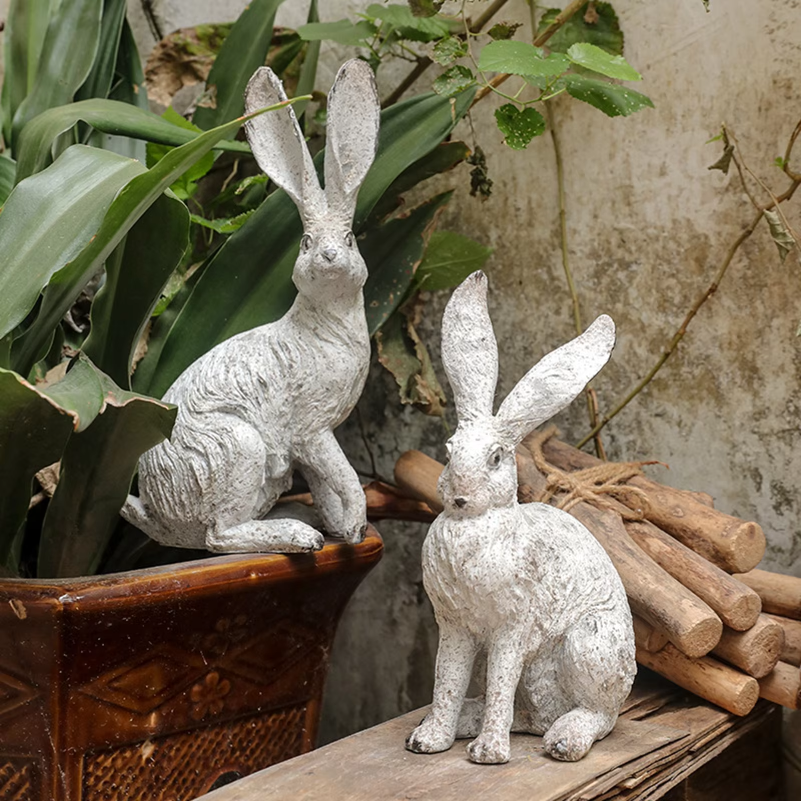 2Pcs Garden Statues Rabbit Sta - Interior Design Office 리뷰 및 가격