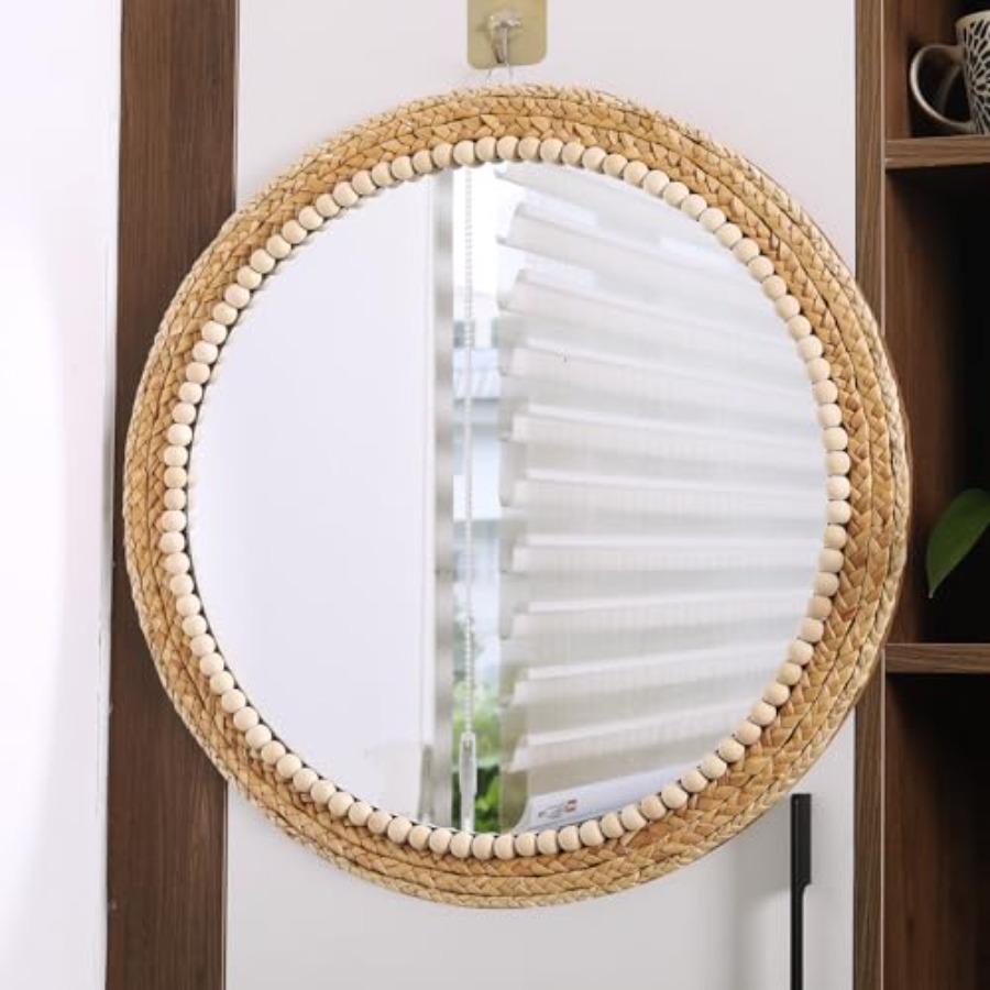 Boho Round Hanging Wall Mirror - Rattan Mirror Round 리뷰 및 가격