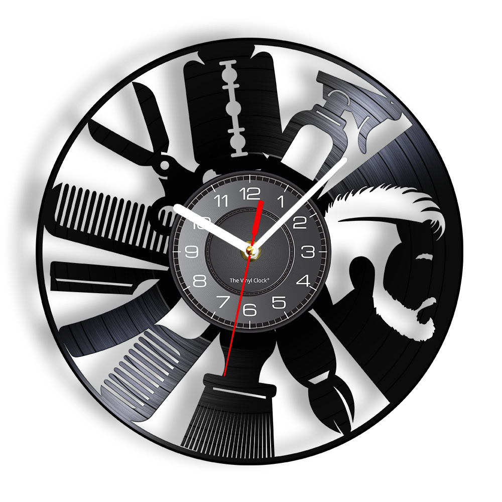 Hair Salon Tools Wall Clock Ba - Interior Design Living Room Ideas 리뷰 및 가격
