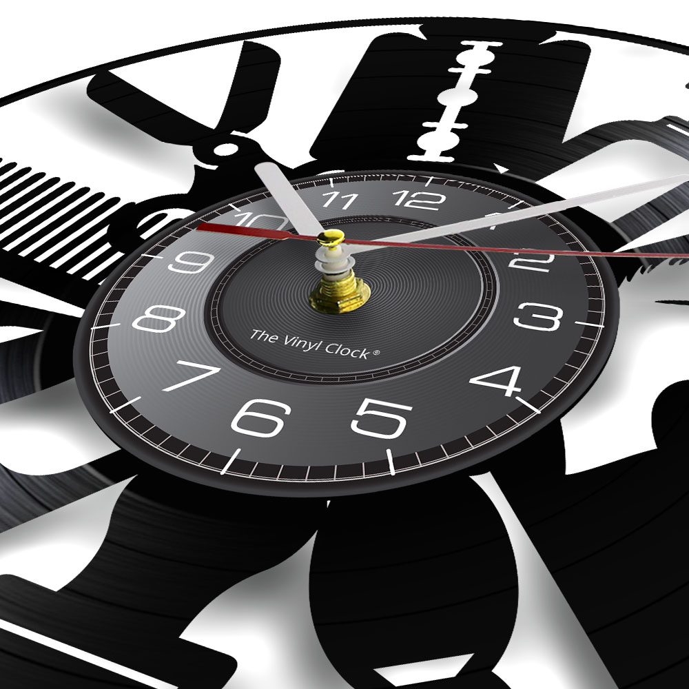 Hair Salon Tools Wall Clock Ba - Interior Design Living Room Ideas 리뷰 및 가격