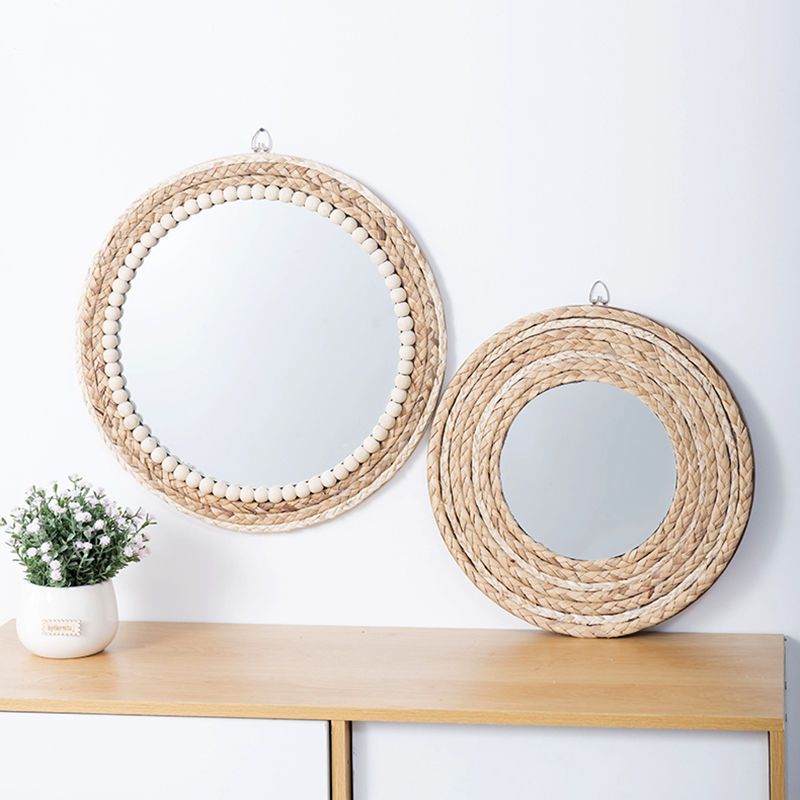 Rattan Handicrafts Decorative  - Rattan Mirror Round 리뷰 및 가격