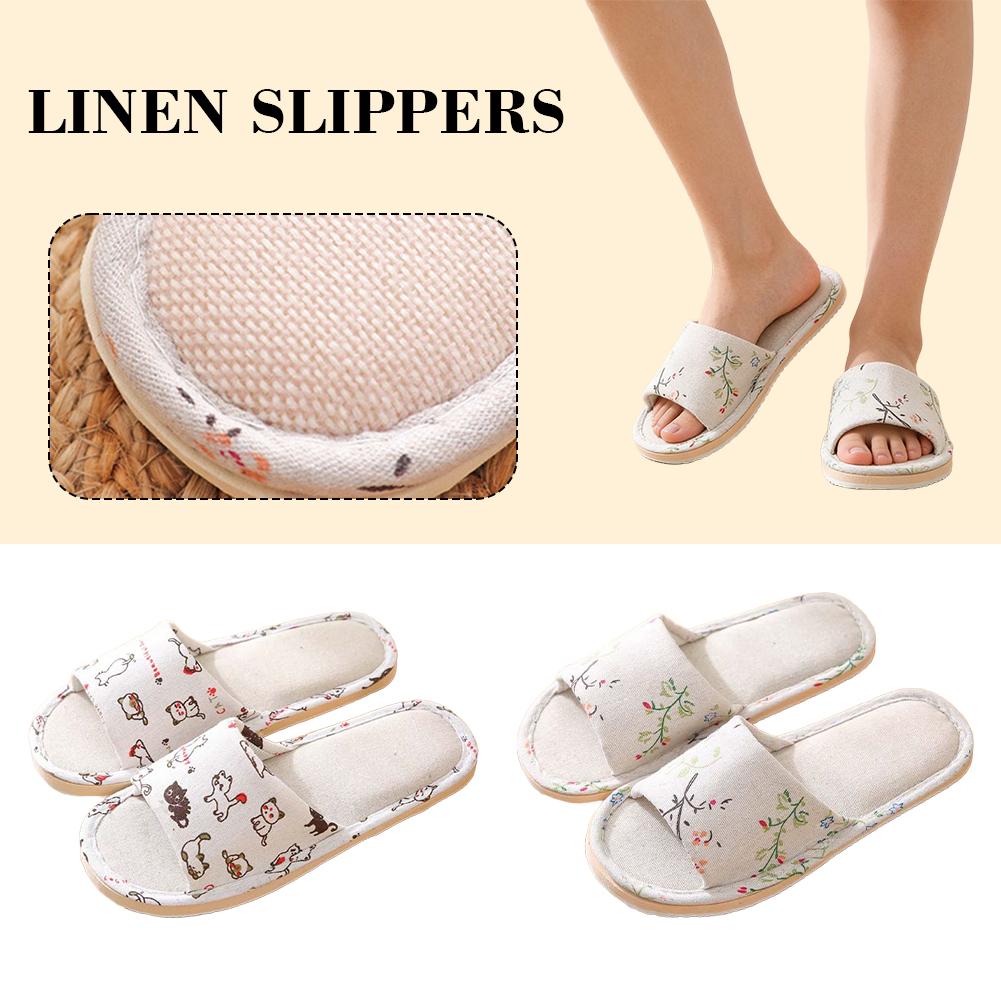 Women Flax Slippers Home Slipp - Linen Roller Blind 리뷰 및 가격