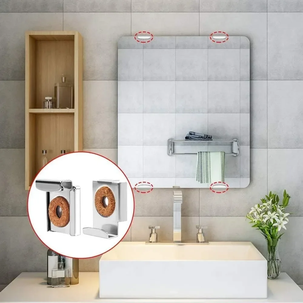 For 4pcs Chrome Mirror Wall Ha - Rattan Mirror Round 리뷰 및 가격