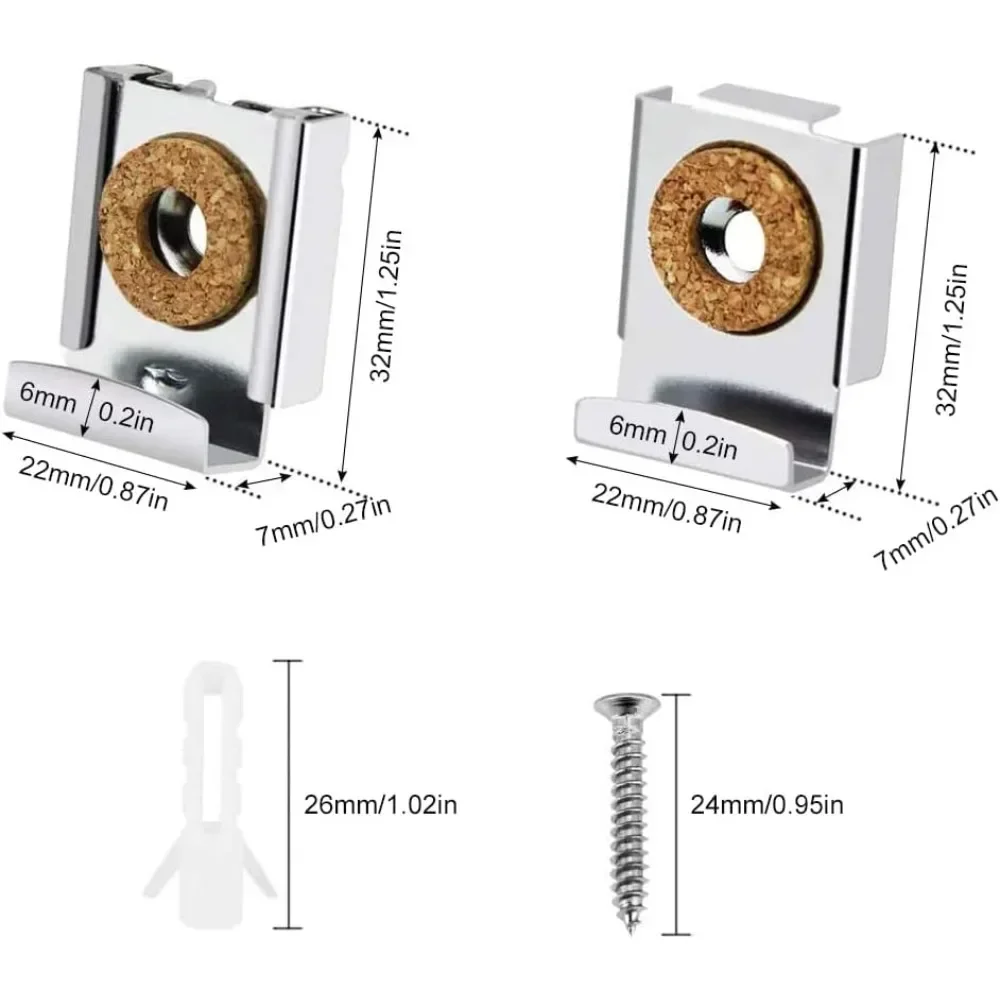 For 4pcs Chrome Mirror Wall Ha - Rattan Mirror Round 리뷰 및 가격
