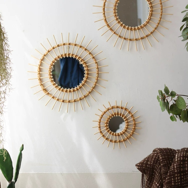 Creative Rattan Round Decorati - Rattan Mirror Round 리뷰 및 가격
