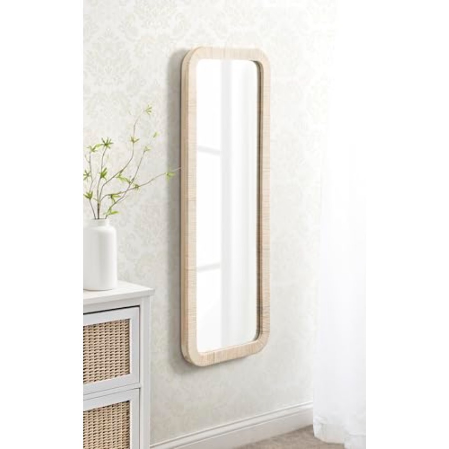 Rahfy Boho Rectangle Rattan Wa - Rattan Mirror Round 리뷰 및 가격