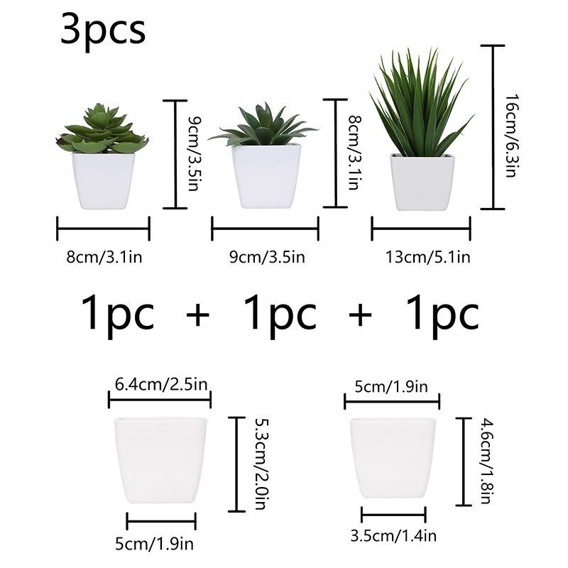 3PCS Artificial Evergreen Plan - Interior Design Office 리뷰 및 가격
