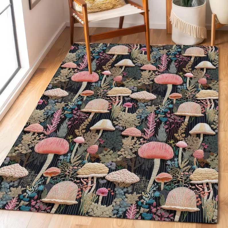 Mushroom Rug Interior Design I - Interior Design Living Room Ideas 리뷰 및 가격