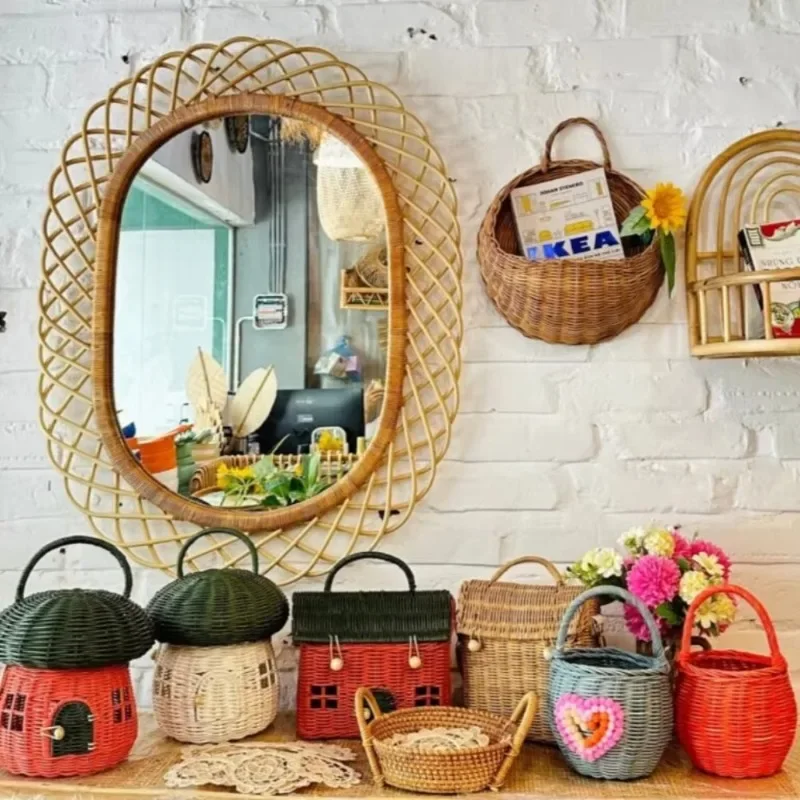 Modern round rattan wall mirro - Rattan Mirror Round 리뷰 및 가격