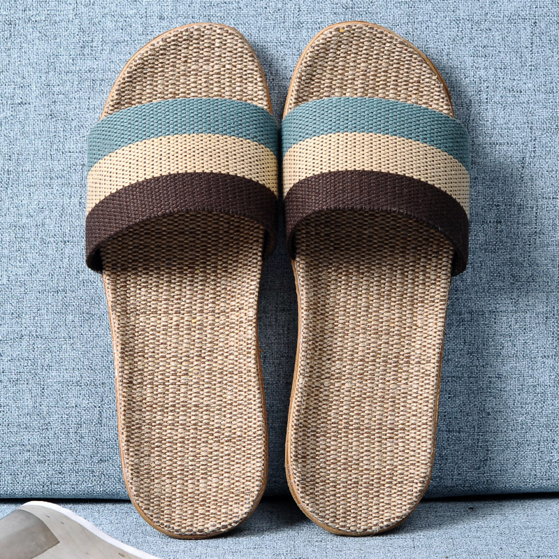 Men Multicolor Flax Slippers S - Linen Roller Blind 리뷰 및 가격