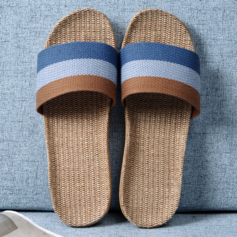 Men Multicolor Flax Slippers S - Linen Roller Blind 리뷰 및 가격