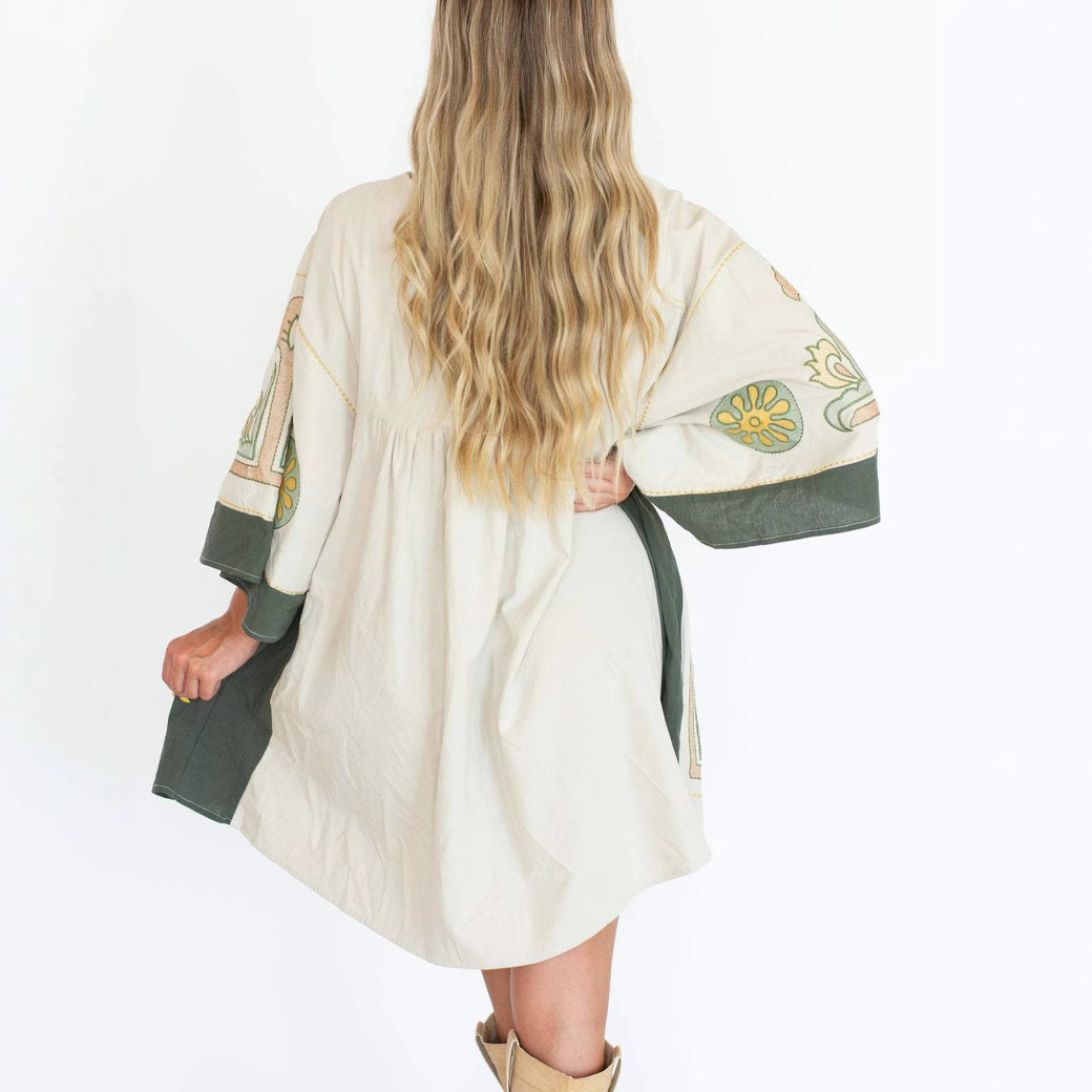 Boho Cotton Linen Floral Embro - Linen Roller Blind 리뷰 및 가격