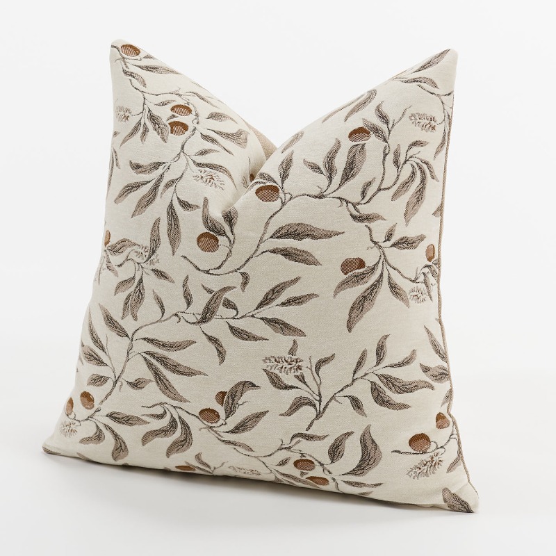 Cream Beige Chenille Botanical - Textured Throw Natural 리뷰 및 가격