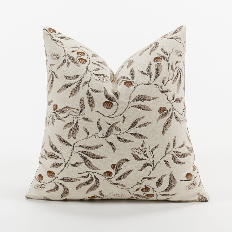 Cream Beige Chenille Botanical - Textured Throw Natural 리뷰 및 가격