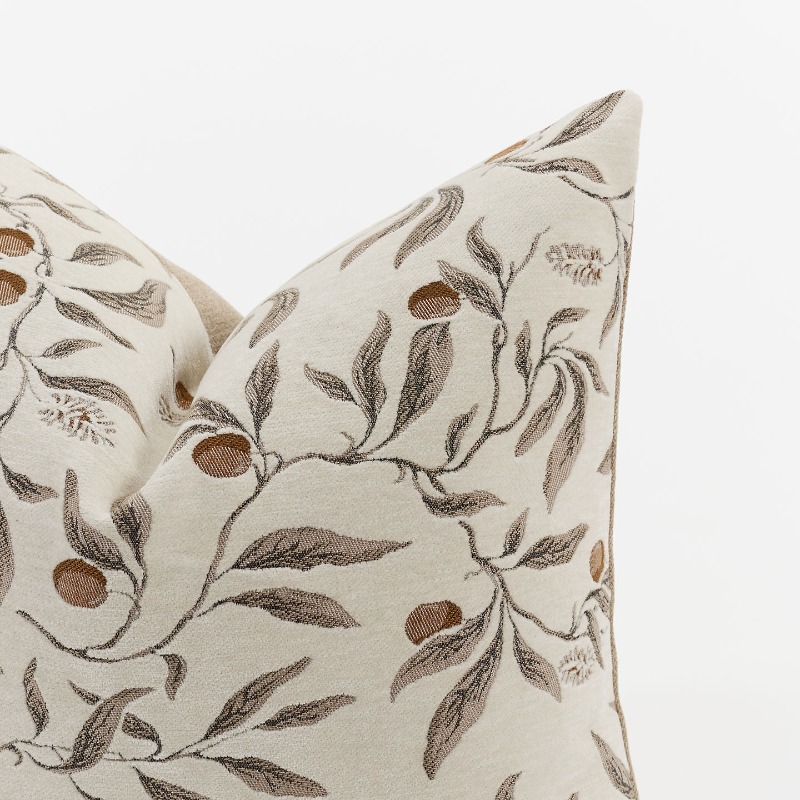 Cream Beige Chenille Botanical - Textured Throw Natural 리뷰 및 가격